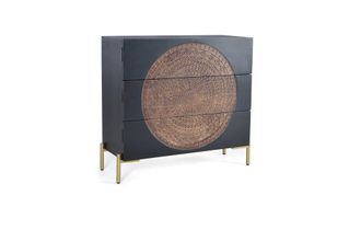 Giner&Colomer C&oacute;moda de madera de mango detalle circulo