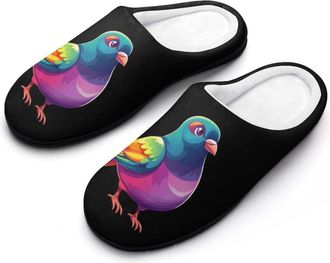 Generic Funny Pigeons Birds Womens Slippers Warm House Slippers Indoor House Shoes with Anti-Skid Rubber Sole