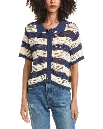 ANNA KAY Anna Kay Mesh Polo Cardigan