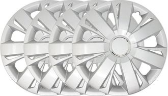 Trade Shop Trade Shop - Set 4 Wheel Cover Wheel Cover Wheel Cup Universal Car Studs 15 silver