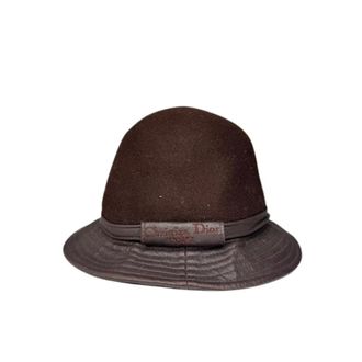 Dior Pre-owned Accessories, female, Brown, Size: ONE SIZE Pre-owned Vintage Leather Hat