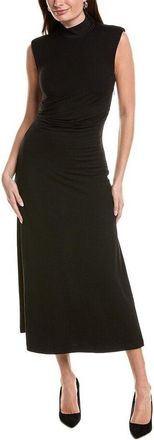 Brunello Cucinelli Womens Black Wool Sleeveless Turtleneck Midi Dress, Size S