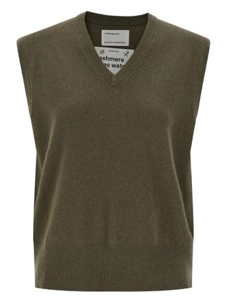 Extreme Cashmere Spencer V-neck vest - Verde