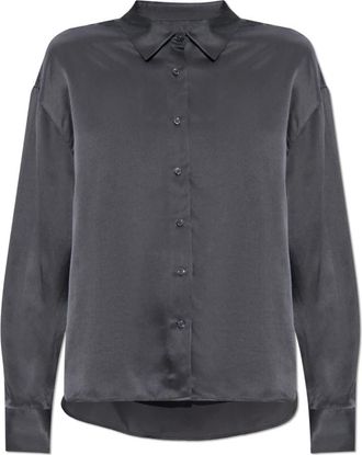 Iro Shirt Jarila - Dames - Overhemden - Grijs - M - Satijn - Overhemden