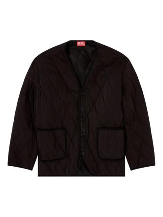 Diesel S-Boys quilted V-neck jacket - Nero