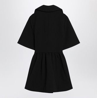 Ganni Womens Black Mini Dress In Crepe Recycled Material - Size EU 34 (Womens)