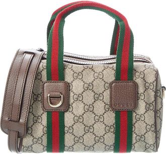 Gucci Mini GG Supreme Canvas & Leather Shoulder Bag
