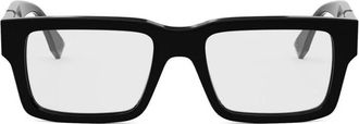 Fendi Rechthoekige brilmonturen - unisex - Brillen - Zwart - ONE Size - Accessoires