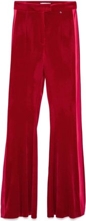 Nissa flared velvet trousers - women - Polyester/Spandex/Elastane - 36 - Pink