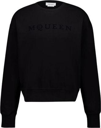 Alexander McQueen Logo Crewneck Sweatshirt - Heren - Sweatshirts - Zwart - M - Katoen - Hoodies & sweatvesten