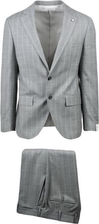 L.B.M. 1911 Rounded Grey Blazer And Classic Trouser Suit