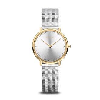 Bering Dameshorloge Classic 29 mm 3 ATM saffierglas Slim Design Milanese Armband 15729-010 - Dames - Horloges - Grijs - ONE Size - Accessoires