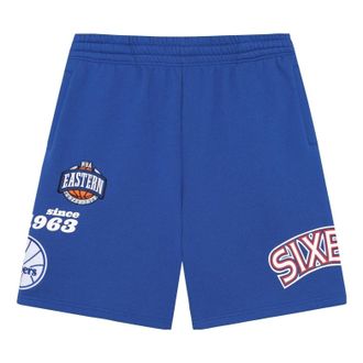 Mitchell & Ness 76 x NBA Philadelphia 76ers Team Origins Fleece Shorts Blue PSHR4851-P76YYPPPROYA