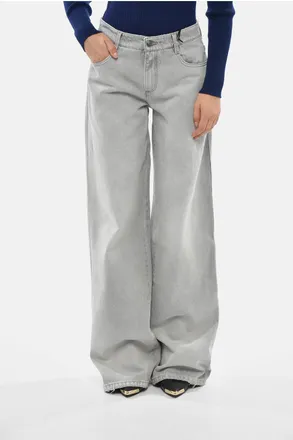 Ermanno Scervino Baggy Fit Jeans with Embroidered Back Pockets 29cm Ermanno Scervino