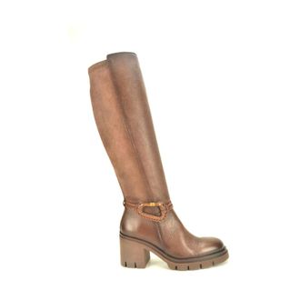 Hispanitas Bruin Bot +Gar. DZ. DH. 5cm - Dames - Schoenen - Bruin - Maat: 39 EU