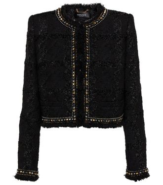 Versace Embellished tweed jacket