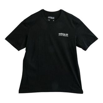 adidas originals Chest logo Round Neck Short Sleeve Black DV1930