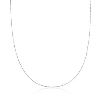 Ross-Simons 1mm 14kt White Gold Adjustable Rope-Chain Necklace