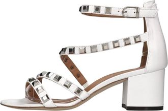 Via Roma 15 3713 Sandaal - Dames - Sandalen met hakken - Wit - 37 1/2 EU - Leer - Schoenen