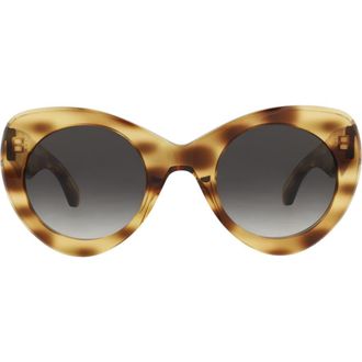 Alaia 51mm Cat Eye Gradient Sunglasses in Havana Havana Grey at Nordstrom Rack