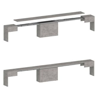 Dmora Dmora - Banco Ubertino, Asiento Para Mesa De Comedor, Banco Individual Extensible, 290x25h45 Cm, Gris