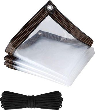 OEM Lona Protectora, Lona Impermeable Transparente Con Ojales Y Cuerda, Lavable, Lona Multifuncional, Cuerda Impermeable Negra, 2 M X 3 M