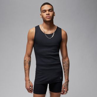 Nike Jordan Mens Jordan Base Tank Tops (2-Pack) in Black | JM0626-023