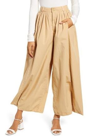 AG - Adriano Goldschmied Hadley High Waist Pleated Culotte Pants in Sandy Pail at Nordstrom Rack, Size 23