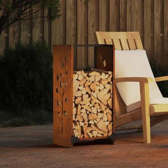 vidaXL Le&ntilde;ero 40x30x80 Cm Acero Corten Vidaxl