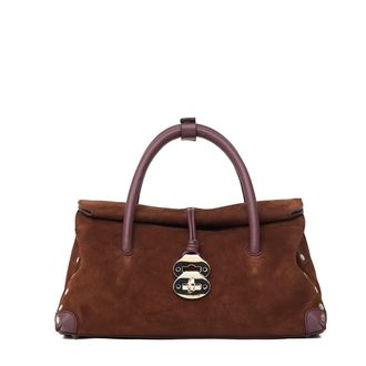 Zanellato Structured Roll-Top Magnetic Closure Small Handbag