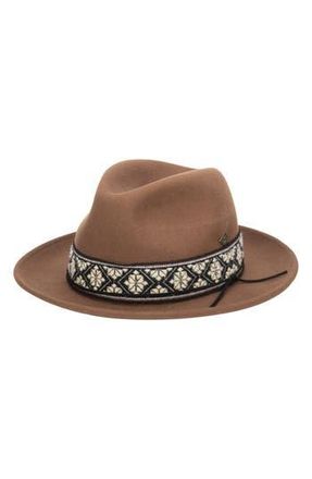 San Diego Hat Company Wool Felt Fedora in Taupe at Nordstrom Rack