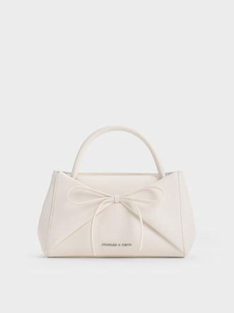 Charles & Keith Hazel Bow Panelled Top Handle Bag