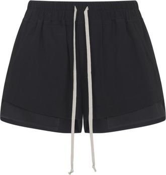 Rick Owens Black Corduroy Shorts