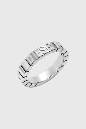 Diesel Stainless Steel Band Ring - Rings - Unisex - Silver