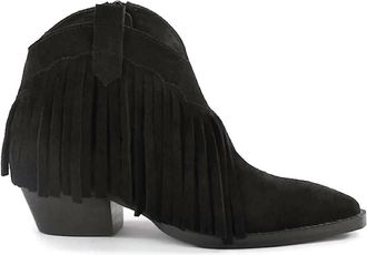 Seychelles Womens Easy Come Easy Go Fringe Booties In Black