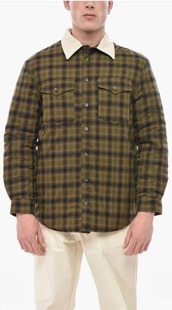 Isabel Marant Padded Checked Jacket with Velour Collar size Xs