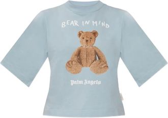 Palm Angels bear graphic top - Blue