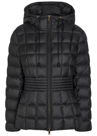Moncler Engoulevent Hooded Quilted Shell Jacket - Black - 1 (UK 10 / S)