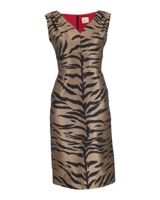 Carolina Herrera Sleeveless Dress in Animal Print Cotton