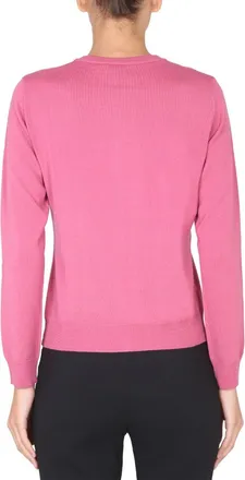 Moschino Virgin Wool with Necklace Detail Jumper - Pink
