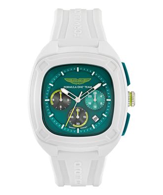 Aston Martin Am Formula 1 Ovr W Mens White Watch MTFO1F502 Silicone - One Size