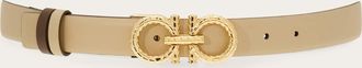 Ferragamo Donna Cintura reversibile e regolabile Gancini Beige