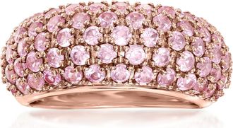 Ross-Simons Pave Pink Sapphire Ring in 14kt Rose Gold
