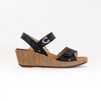 Wolky Womens Sanibel Wedge Sandal In Black
