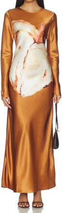 Acler Wittonhall Maxi Dress In Caramel Arum Lily
