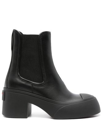 Marni Stivali Chelsea con logo 65mm - Nero