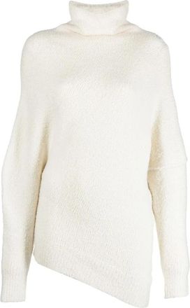 Proenza Schouler Beige Boucl&eacute; Gedraaide Trui - Dames - Coltruien - Beige - M - Wol - Truien & Vesten