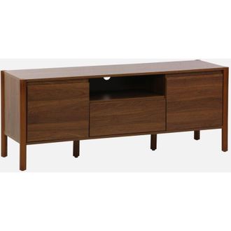 Sweeek Sweeek - Mobile tv decorazione legno 2 porte 1 cassetto 140cm
