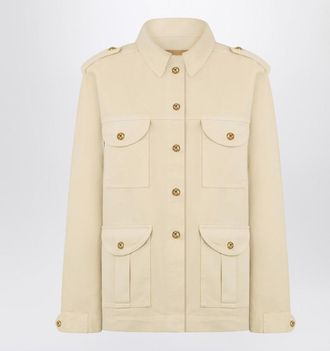 Blaz&eacute; Milano Safari jacket in beige denim