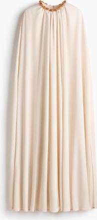 H&M Cape-Kleid mit Perlenverzierung - Beige